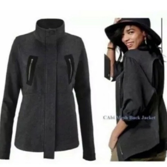 Cabi Love Carol Collection Gray & Black Ponte Jacket | Large - Picture 3 of 14